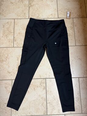 Eddie Bauer Black Performance Leggings with Side Pockets